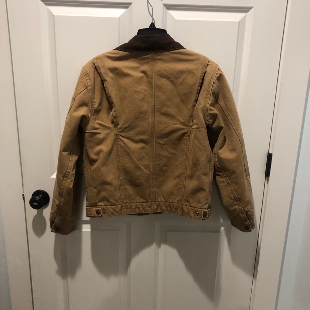 Carhartt WOMENS Field Jacket in Tan with Dark Brown Collar - Picture 9 of 13